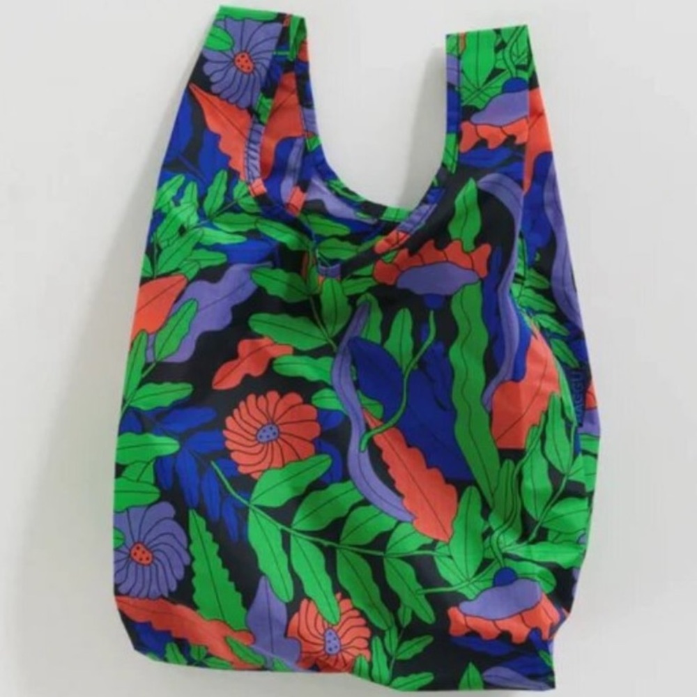 NWOT Baggu Standard Reusable Bag - Midnight Fern🌿